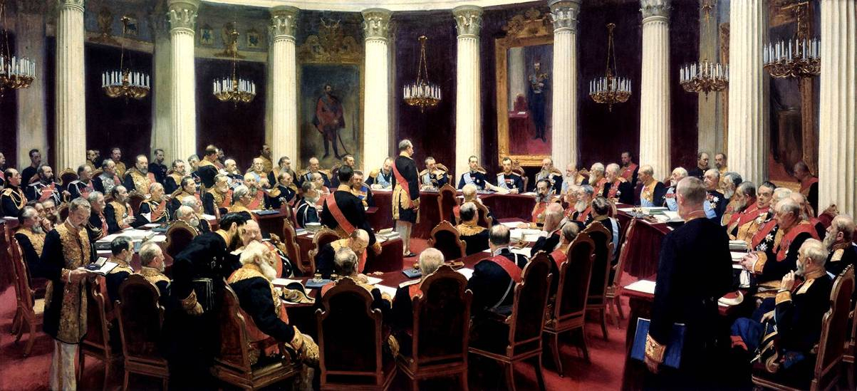 Торжественное заседание Государственного совета, Репин, 1903